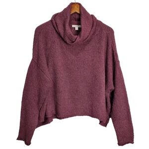 Wonderly Sweater Womens Size CL Purple Knit Cowl Neck Soft Cozy Short Casual